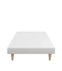 Moondaca Sommiers Sommier Tapissier 90x190 Tissu Déco Blanc Coton -Sommiers Soldes sommier tapissier 90x190 tissu deco blanc coton 2