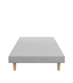 Moondaca Sommiers Sommier Tapissier 90x190 Tissu Déco Gris Perle -Sommiers Soldes sommier tapissier 90x190 tissu deco gris perle 2
