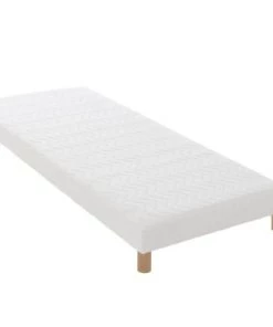 Idliterie Sommiers Sommier Tapissier à Lattes Blanc 90x190