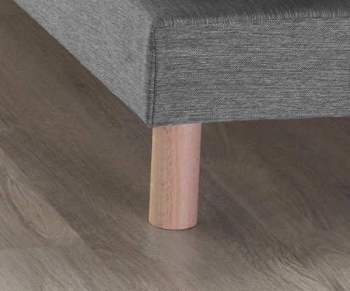 Idliterie Sommiers Sommier Tapissier à Lattes Gris Chiné Made In France 140x200 4 Idliterie Sommiers Sommier Tapissier à Lattes Gris Chiné Made In France 140x200 – Image 2