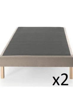 Le Matelas Vert Sommiers Sommier Tapissier Marron 180x200