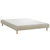 Bonne Manière Sommiers Sommier Tapissier Sable 160x200cm + 5 Pieds Made In France
