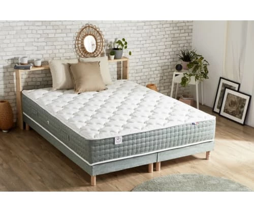 Idliterie Sommiers Sommier Tapissier Vert Celadon 2x80x200 4 Idliterie Sommiers Sommier Tapissier Vert Celadon 2x80x200 – Image 2