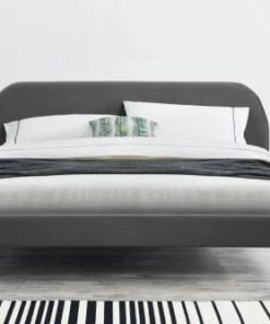 Concept Usine Lits Structure De Lit 160 X 200 Cm En Velours Gris Et Noir 10 Concept Usine Lits Structure De Lit 160 X 200 Cm En Velours Gris Et Noir -Sommiers Soldes structure de lit 160 x 200 cm en velours gris et noir 2