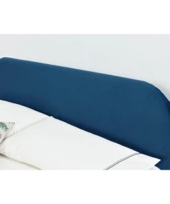 Concept Usine Lits Structure De Lit 160 X 200 Cm X 200 Cm En Velours Et Laiton Bleu -Sommiers Soldes structure de lit 160 x 200 cm x 200 cm en velours et laiton bleu 3