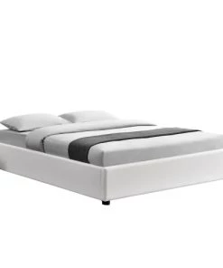 Concept Usine Lits Structure De Lit Avec Coffre 140 X 190 Cm Blanc -Sommiers Soldes structure de lit avec coffre 140 x 190 cm blanc 4