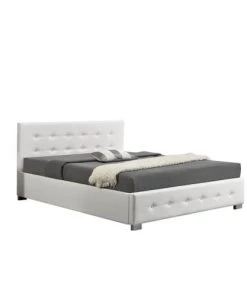 Concept Usine Lits Structure De Lit Avec Coffre 160 X 200 Cm Blanc -Sommiers Soldes structure de lit avec coffre 160 x 200 cm blanc 10