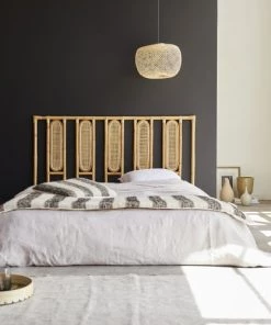 Tikamoon Lits Tête De Lit En Rotin Cannée 160 Cm