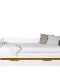 Woood Lits Tiroir En Pin Massif Pour Lit 90x200 Blanc -Sommiers Soldes tiroir en pin massif pour lit 90x200 blanc 2