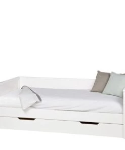 Woood Lits Tiroir En Pin Massif Pour Lit 90x200 Blanc -Sommiers Soldes tiroir en pin massif pour lit 90x200 blanc 3