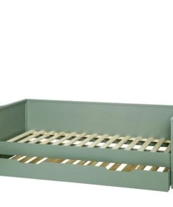 Woood Lits Tiroir En Pin Massif Pour Lit 90x200 Vert -Sommiers Soldes tiroir en pin massif pour lit 90x200 vert 3