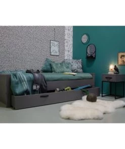 Woood Lits Tiroir En Pin Massif Pour Lit 90x200cm Gris -Sommiers Soldes tiroir en pin massif pour lit 90x200cm gris 1