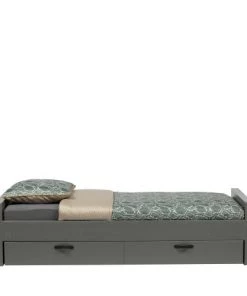 Woood Lits Tiroir En Pin Massif Pour Lit 90x200cm Gris -Sommiers Soldes tiroir en pin massif pour lit 90x200cm gris 3
