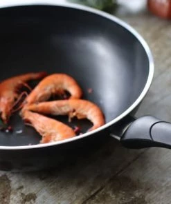 Menastyl Accessoires Literie Wok En Aluminium Tous Feux 28cm -Sommiers Soldes wok en aluminium tous feux 28cm 4